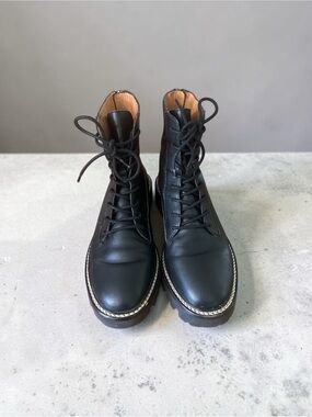 Madewell The Citywalk Lugsole Lace-Up Boots Combat Chic Black Women’s Size 7.5